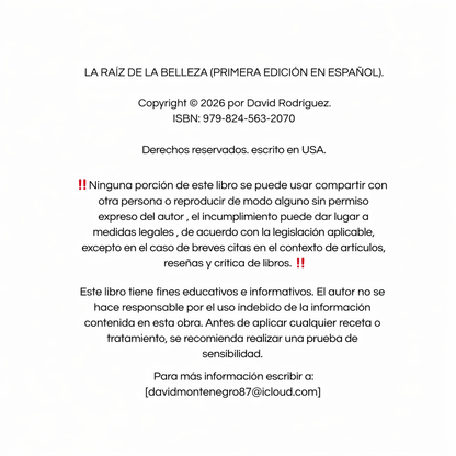 Mi libro , LA RAÍZ DE LA BELLEZA, formato PDF